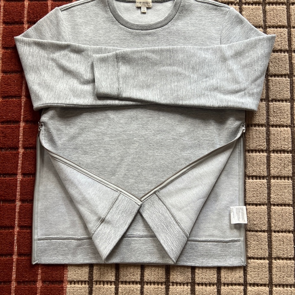 Club Monaco Tech Side Zip Crewneck Sweatshirt - Picture 11 of 11